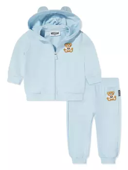 Moschino Kids спортивный костюм с мотивом Teddy Bear, синий