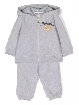 Moschino Kids спортивный костюм с принтом Teddy Bear, серый