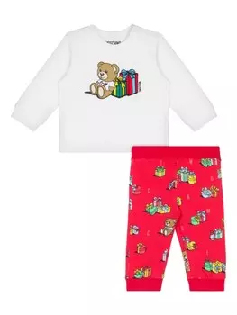 Moschino Kids спортивный костюм с принтом Teddy Bear, красный
