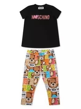 Moschino Kids спортивный костюм Teddy Bear, черный