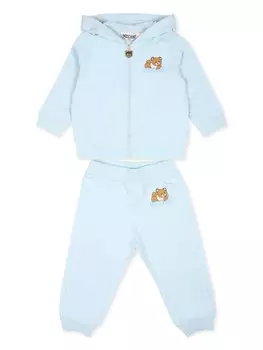 Moschino Kids спортивный костюм Teddy Bear из органического хлопка, синий