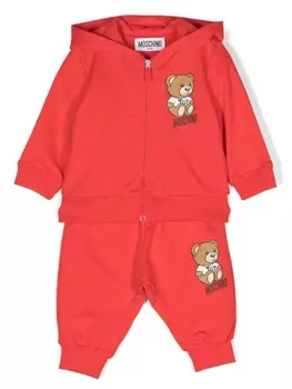 Moschino Kids спортивный костюм Teddy Bear, красный