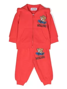 Moschino Kids спортивный костюм Teddy Bear, красный