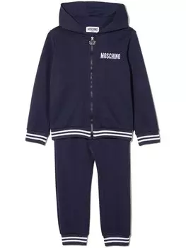 Moschino Kids спортивный костюм Teddy Bear, синий