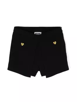 Moschino Kids строгие брюки средней посадки, черный