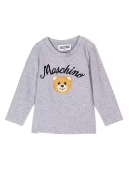 Moschino Kids толстовка Leo Teddy, серый