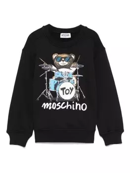 Moschino Kids толстовка с декором Teddy Bear, черный