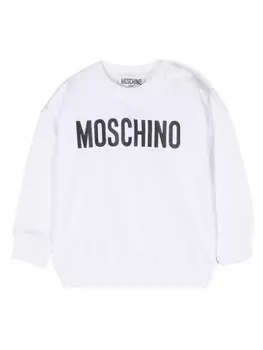 Moschino Kids толстовка с логотипом, белый