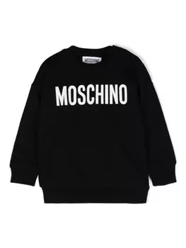 Moschino Kids толстовка с логотипом, черный