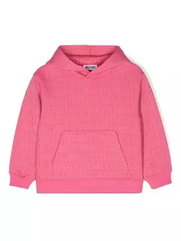 Moschino Kids толстовка с логотипом-интарсия, розовый