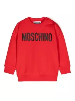 Moschino Kids толстовка с логотипом, красный