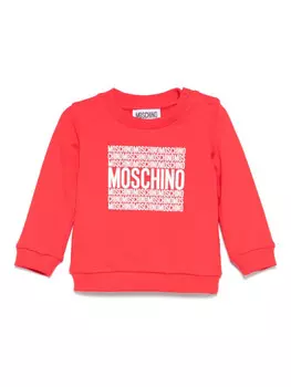 Moschino Kids толстовка с логотипом, красный
