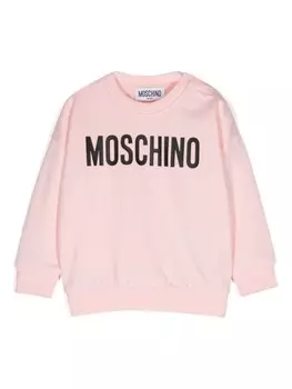 Moschino Kids толстовка с логотипом, розовый