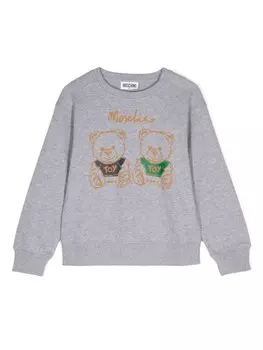 Moschino Kids толстовка с логотипом, серый