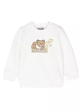 Moschino Kids толстовка с принтом, белый