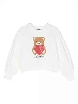 Moschino Kids толстовка с принтом Teddy Bear, белый