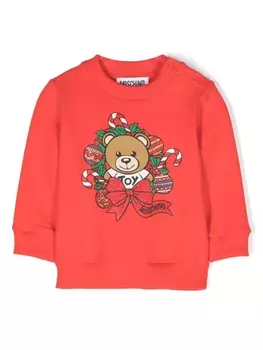 Moschino Kids толстовка с принтом Teddy Bear, красный