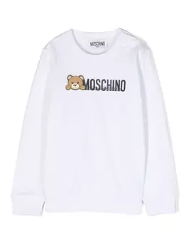 Moschino Kids толстовка с принтом Teddy Bear, белый