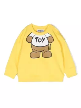 Moschino Kids толстовка с принтом Teddy Bear, желтый