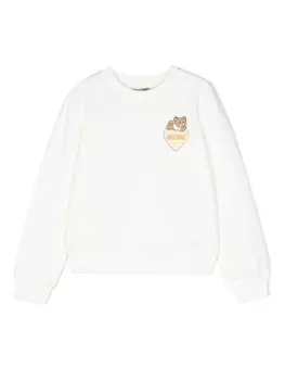 Moschino Kids толстовка с принтом Teddy Bear, белый