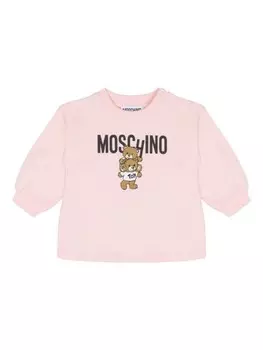 Moschino Kids толстовка с принтом Teddy Bear, розовый