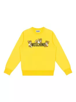 Moschino Kids толстовка с принтом Teddy Bear, желтый