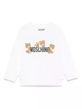Moschino Kids толстовка с принтом Teddy Bear, белый