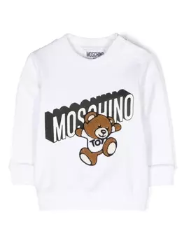 Moschino Kids толстовка Teddy Bear, белый