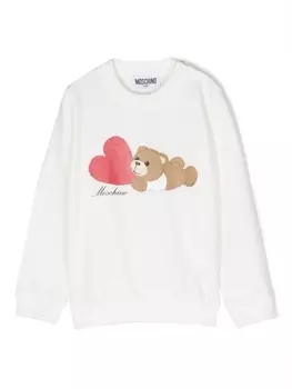 Moschino Kids толстовка Teddy Bear, белый