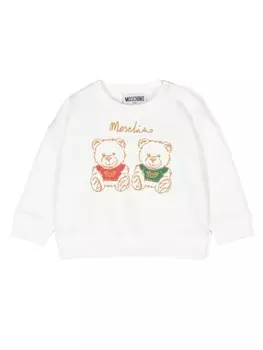 Moschino Kids толстовка Teddy Bear, белый