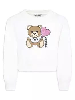 Moschino Kids толстовка Teddy Bear, белый