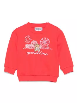 Moschino Kids толстовка Teddy Bear, красный