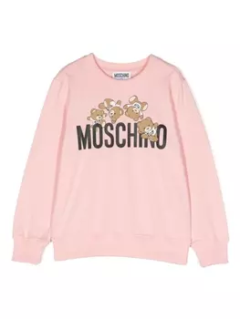 Moschino Kids толстовка Teddy Bear, розовый