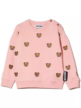 Moschino Kids толстовка Teddy Bear, розовый