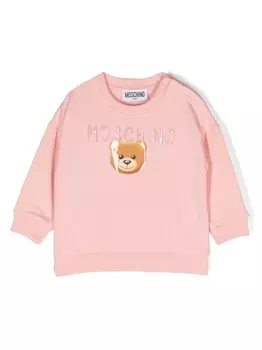 Moschino Kids толстовка Teddy Bear, розовый