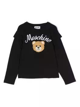 Moschino Kids толстовка Teddy Bear с круглым вырезом, черный
