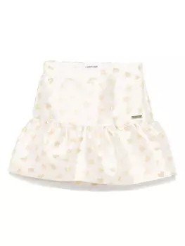 Moschino Kids юбка мини с принтом, белый
