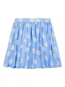 Moschino Kids юбка с цветочным принтом, синий