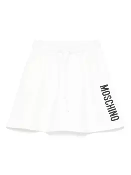 Moschino Kids юбка с логотипом, белый