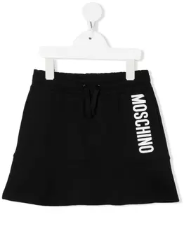 Moschino Kids юбка с логотипом, черный
