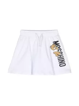 Moschino Kids юбка Teddy Bear А-силуэта, белый