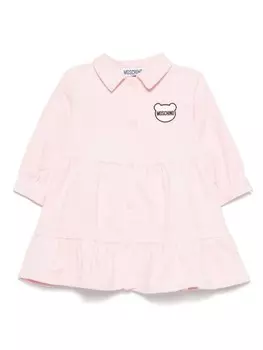Moschino Kids вельветовое платье, розовый