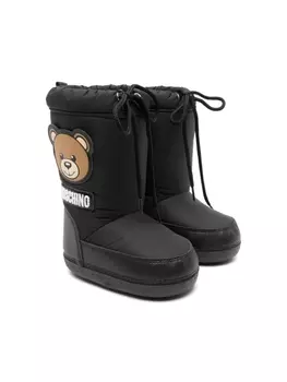 Moschino Kids зимние сапоги Teddy Bear, черный