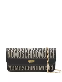 Moschino клатч с логотипом, черный
