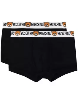 Moschino комплект боксеров Teddy с логотипом, черный