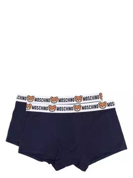 Moschino комплект из двух боксеров с принтом Teddy Bear, синий