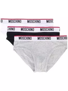 Moschino комплект из трех трусов-брифов, серый