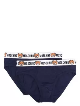 Moschino комплект Teddy Bear из двух трусов-брифов, синий