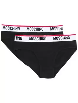 Moschino комплект трусов с логотипом, черный