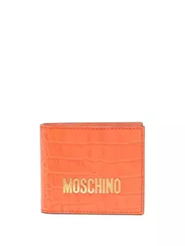 Moschino кошелек с логотипом, оранжевый